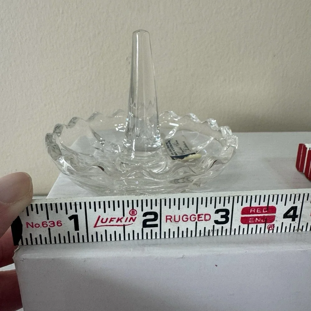 Forever Crystal Ring Holder 24% Full Lead Crystal Made In Yugoslavia